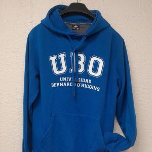 Polerón Canguro con Logo Grande Azul Claro