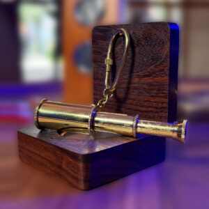 Llavero Bronce con Caja Telescopio