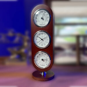 Reloj, Termómetro, Higrómetro Madera 9 x 21 cm